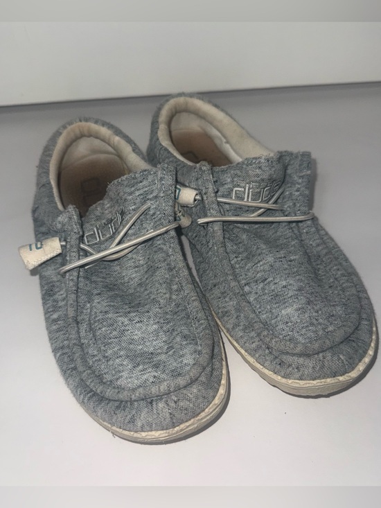 Hey Dude Shoes - Hey Dude Wally Shoes Women’s Size 5 Grey Blue Color Slip On Blue Prey
